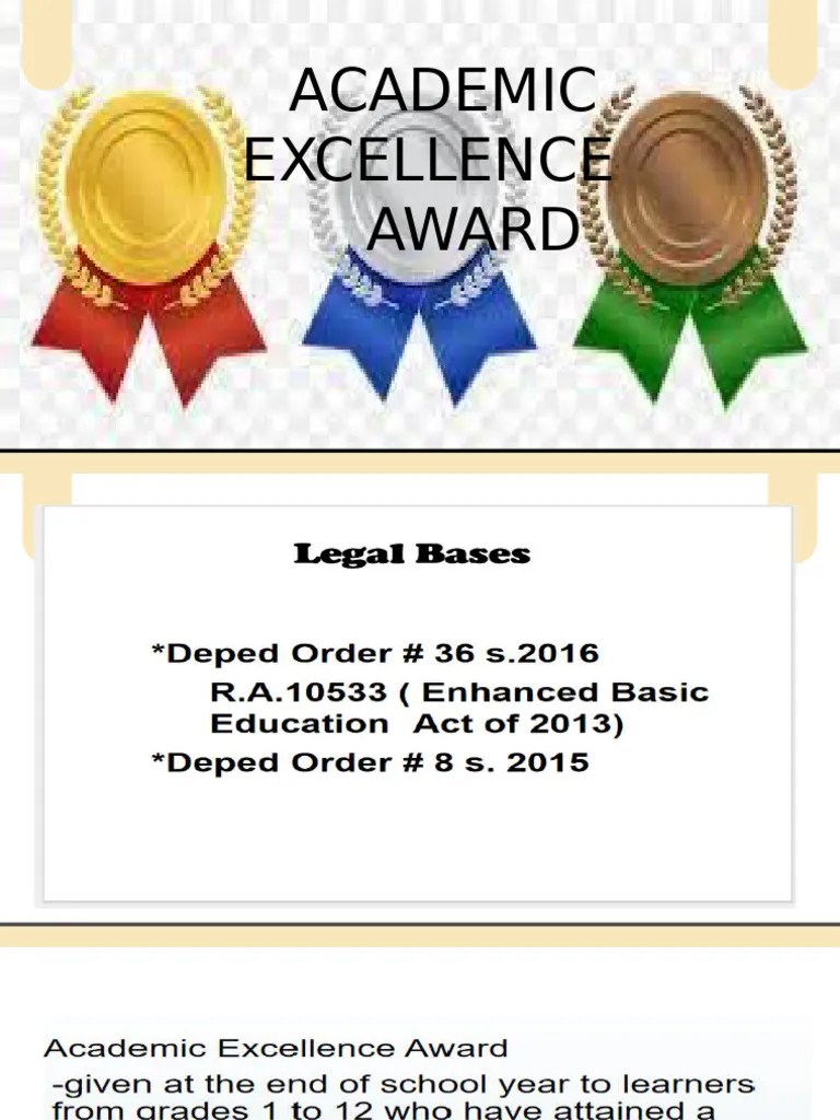 Academic Excellence Award | PDF