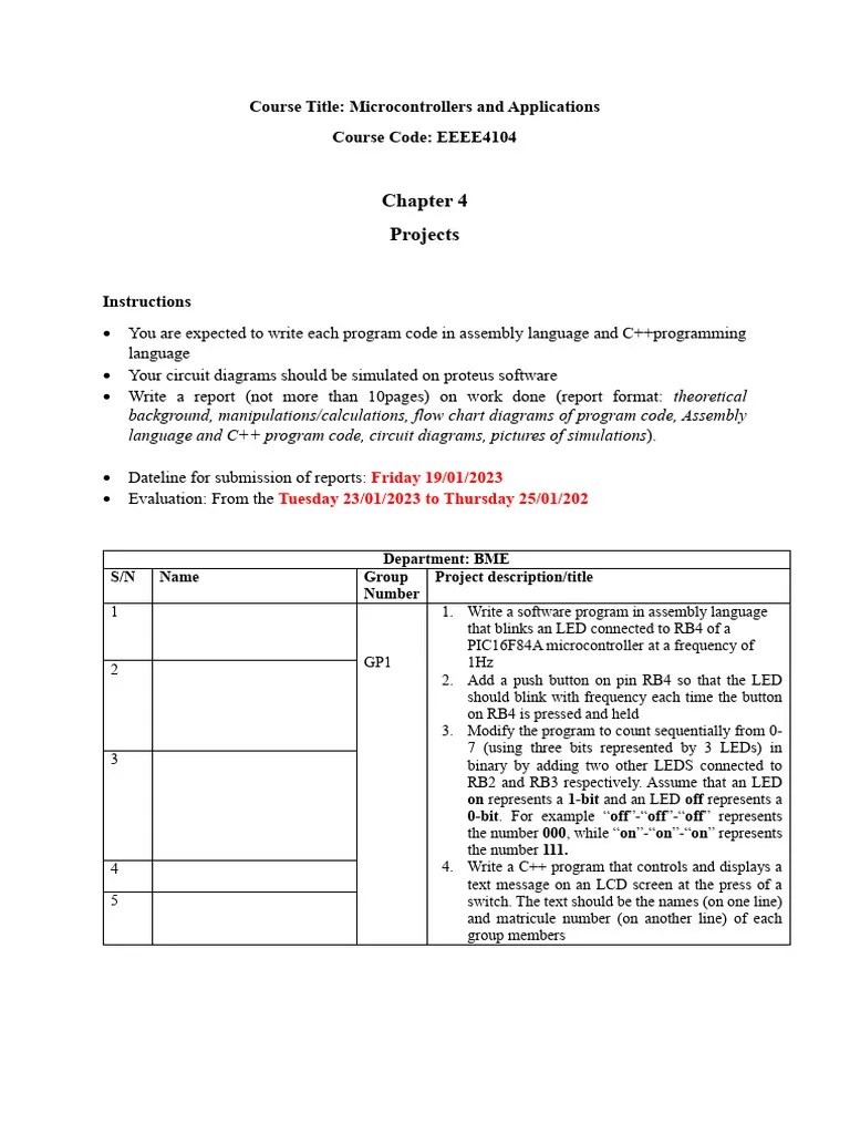Chapter 4 (microcontrollers And Application | PDF | Information And ...