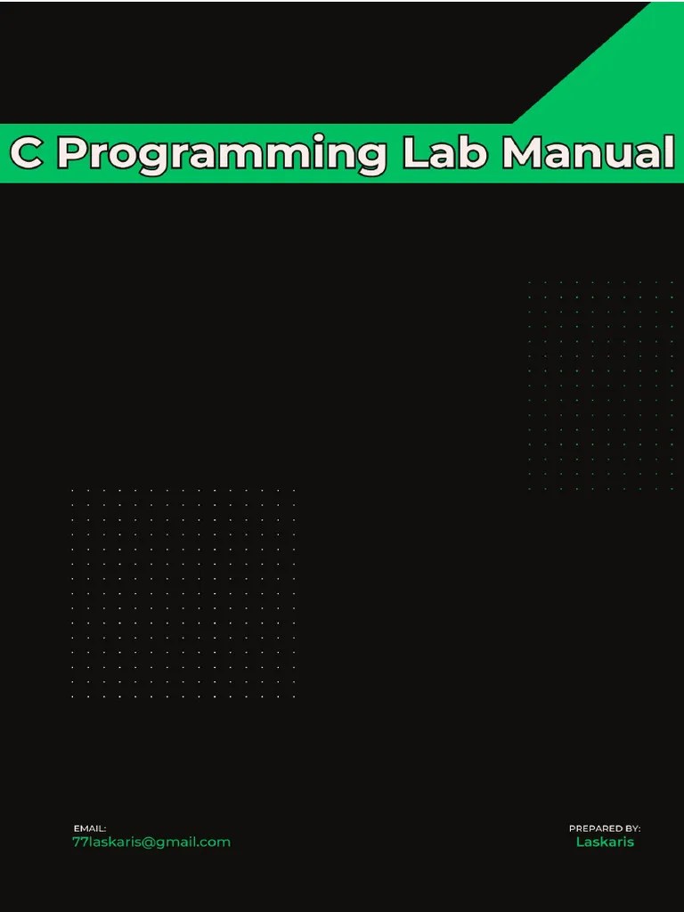 C Programming Lab Manual | PDF | Pointer (Computer Programming) | Computing