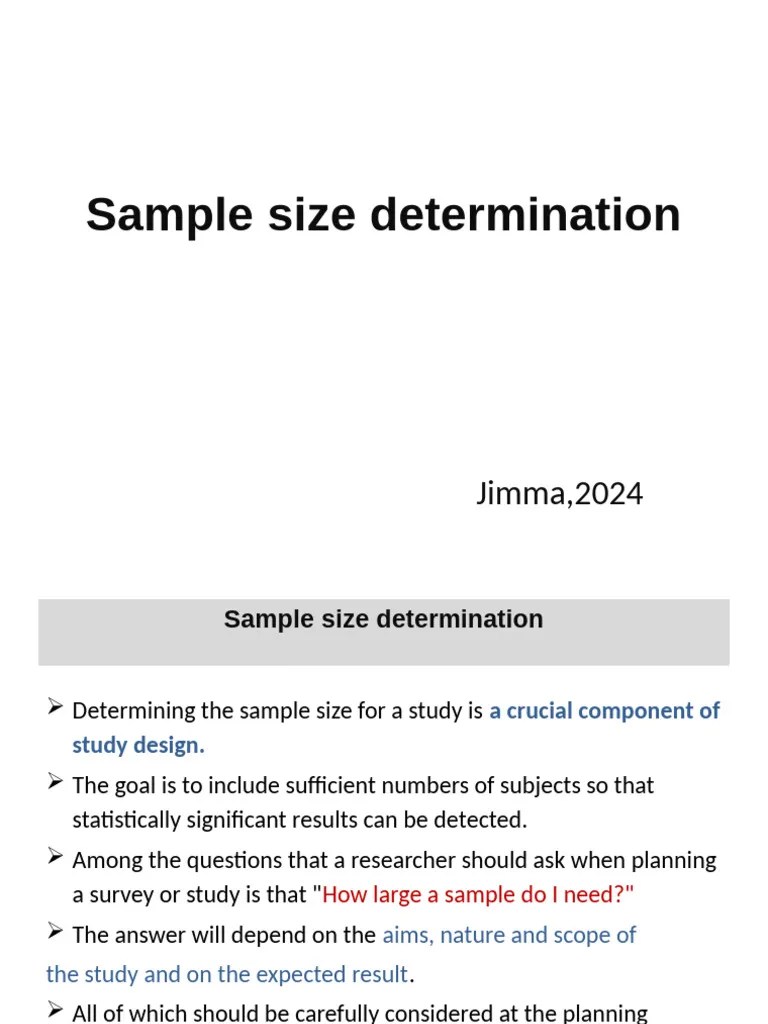 7 Sample Size Determination | PDF | Sample Size Determination ...