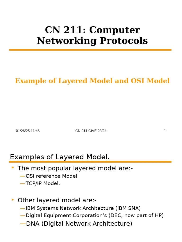 Lect 2-1-OSI Model | PDF | Osi Model | Computer Network