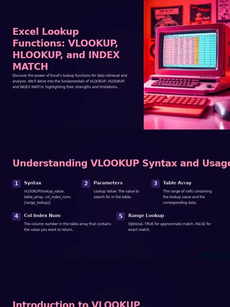 Mastering Excel Lookup Functions VLOOKUP HLOOKUP And INDEX MATCH | PDF | Database Index ...