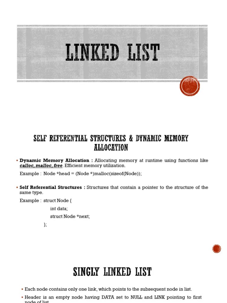 LINKED LIST | PDF | Pointer (Computer Programming) | Computer Programming