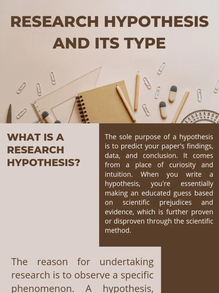 Research-Hypothesis-and-its-Types | PDF | Hypothesis | Null Hypothesis