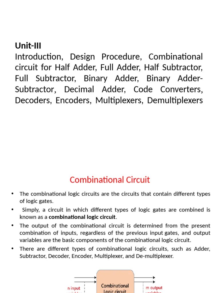 Unit-3 Ppt-1 | PDF | Logic Gate | Digital Electronics