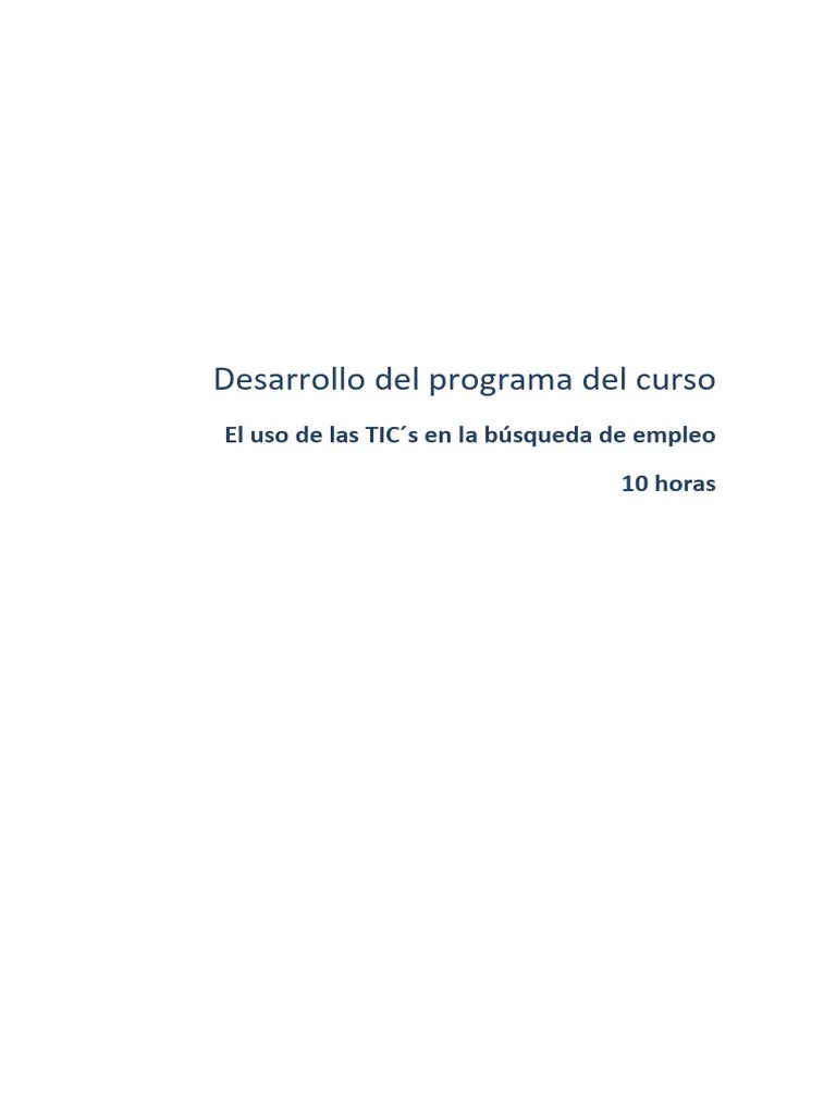 El Uso De Las TIC En La Busqueda De Empleo | PDF