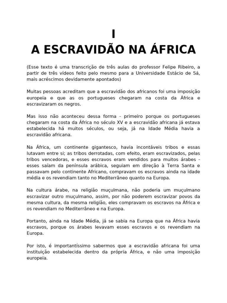 Escravidão No Brasil | PDF | Escravidão | África