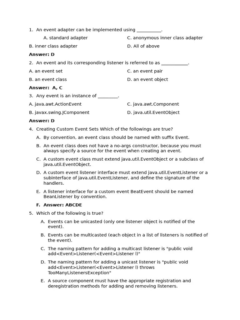 Chapter2QB | PDF | Class (Computer Programming) | Method (Computer Programming)