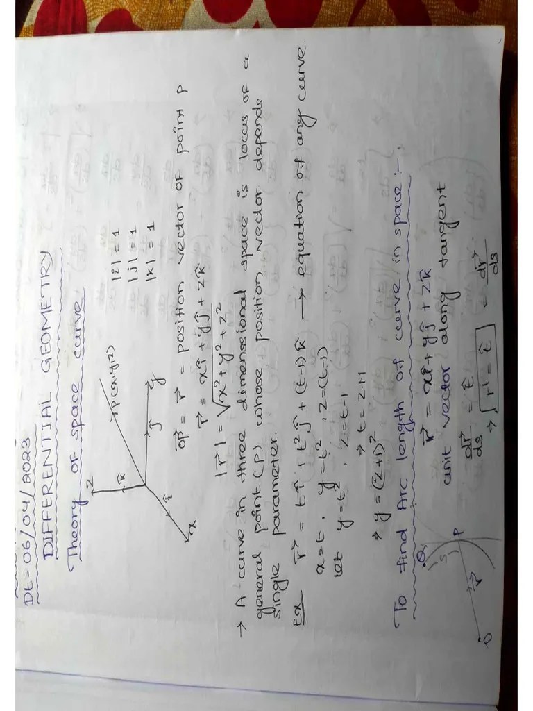 Differential Geometry Notes | PDF