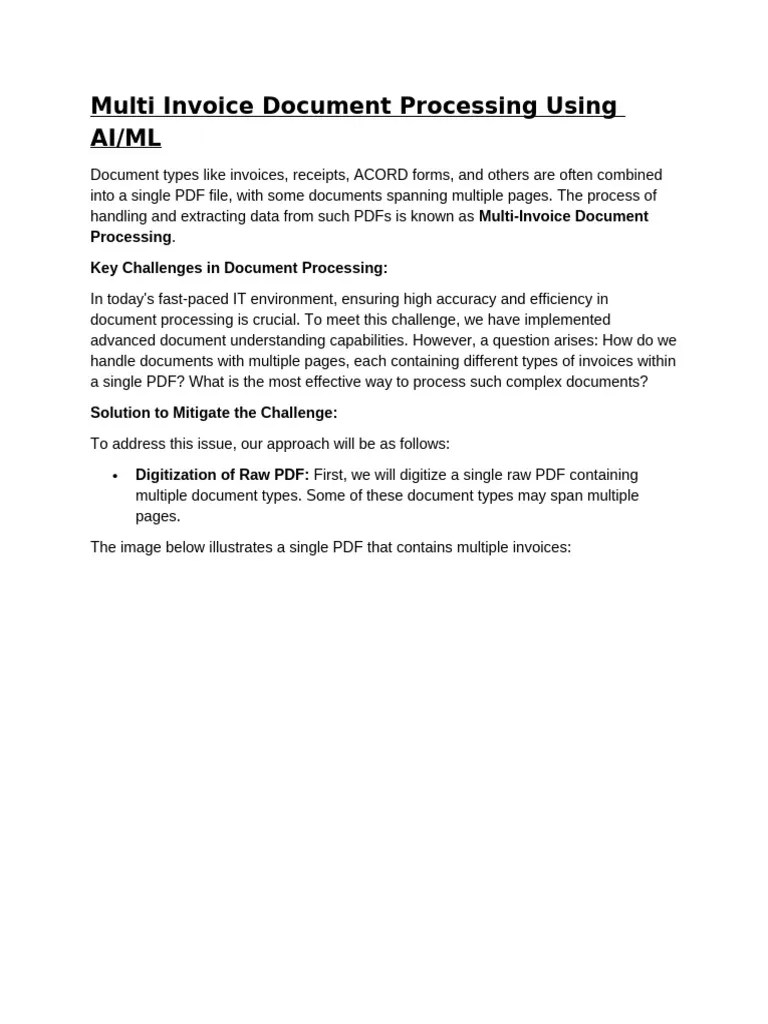 Multi Invoice Document Process Using AI - Updated Version | PDF | Computing | Information Science