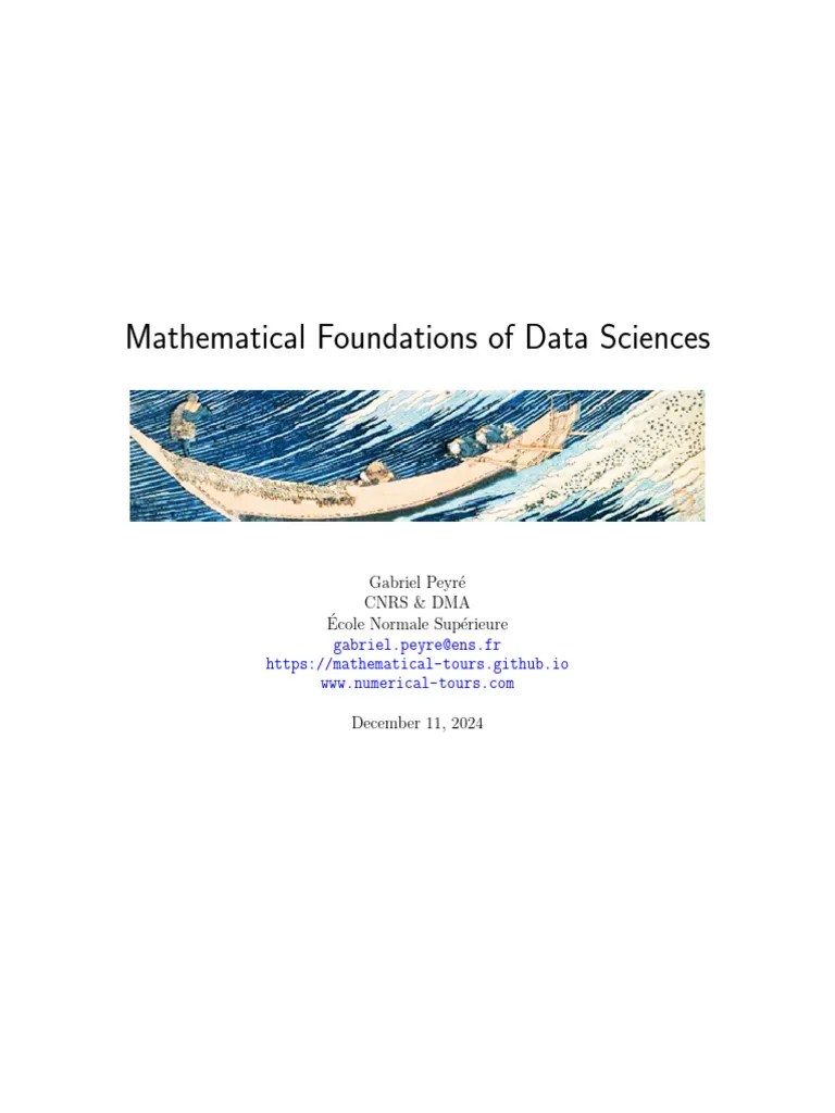 Fundations Data Science | PDF | Function (Mathematics) | Mathematical ...