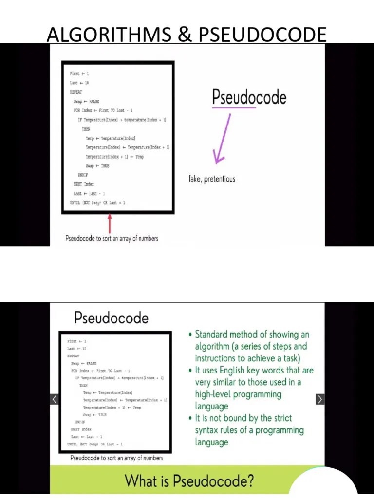 Cambridge Algorithm And Pseudocode Computer Science Notes Igcse | PDF