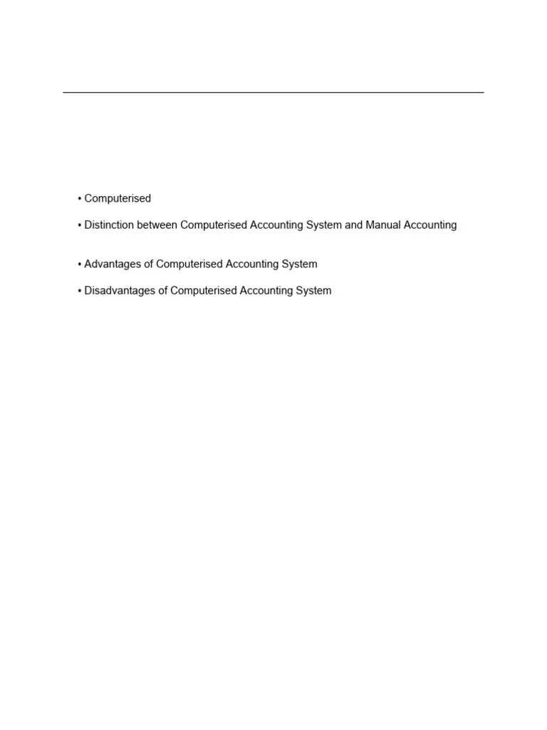 Computerised Accounting System | PDF | Databases | Accounting