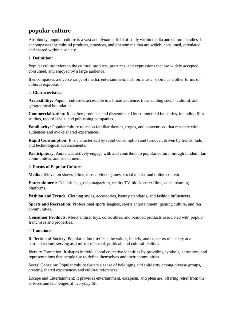 3.Popular Culture | PDF | Popular Culture | Fashion