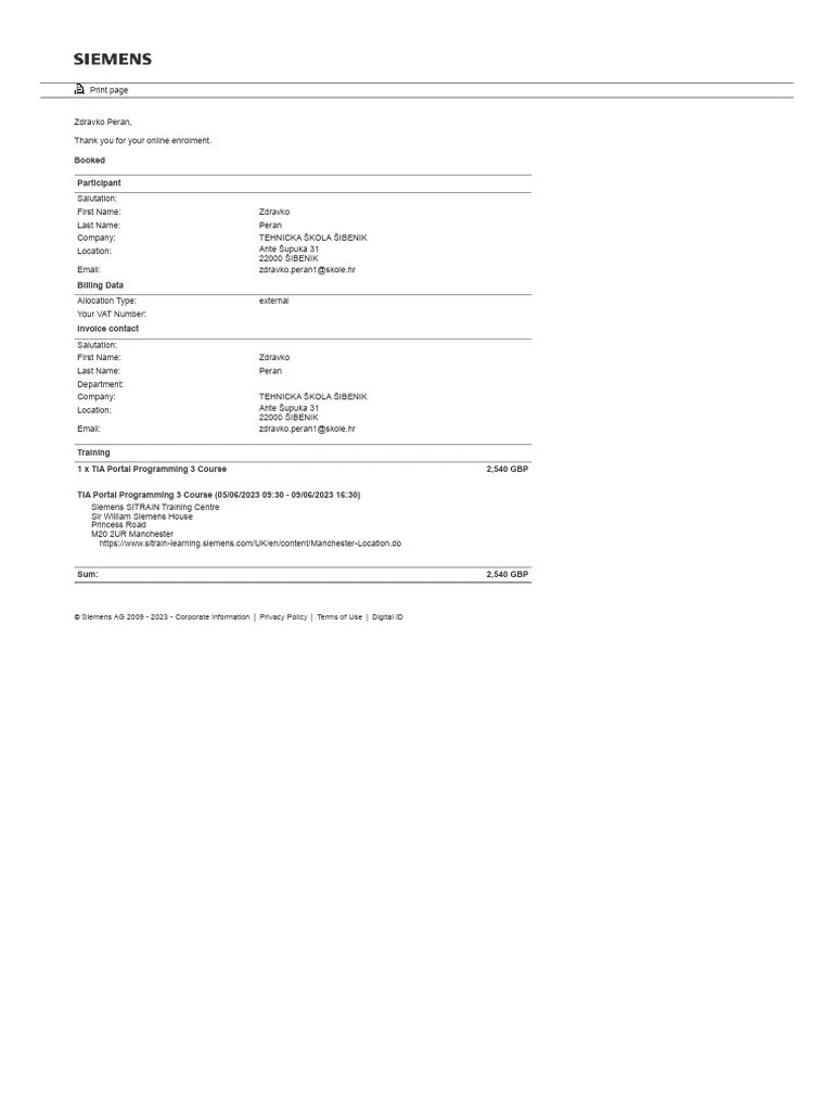 TIA Portal Programming 3 Course | PDF