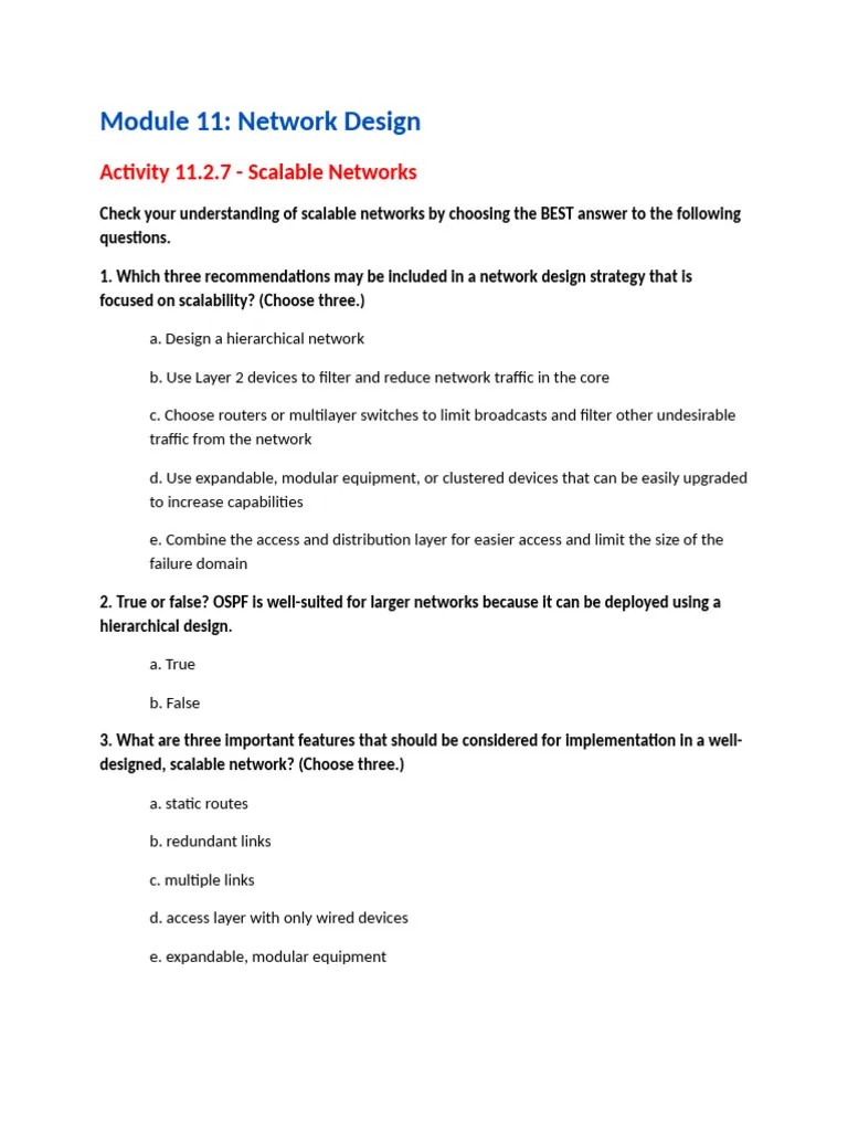 ENSA - Module 11_11.2.7 | PDF