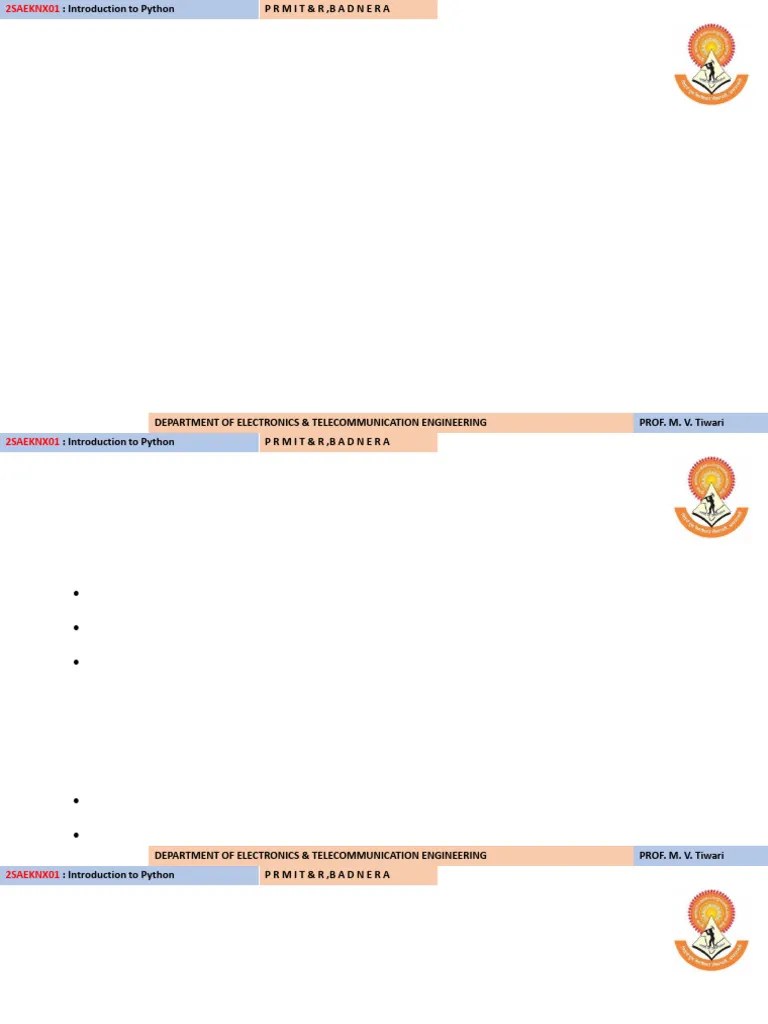 Unit 3 Python Program Flow | PDF | Control Flow | Python (Programming ...