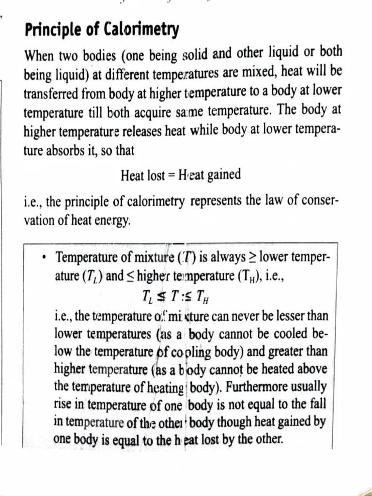 STANDARD PROBLEMS BASED ON Principle Of Calorimetry | PDF | Heat ...