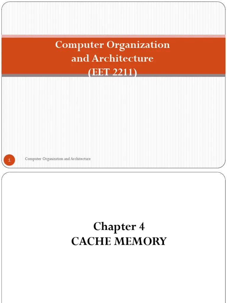 LECTURE 18 | PDF | Cpu Cache | Computer Hardware