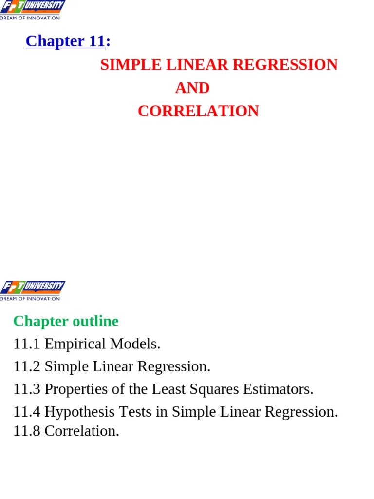 Chapter 11 - Simple Linear Regression And Correlation | PDF ...