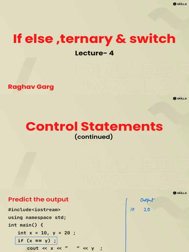 Fundamentals Of Programming - 1 02 Class Notes DECODE DSA With C 2.0 ...