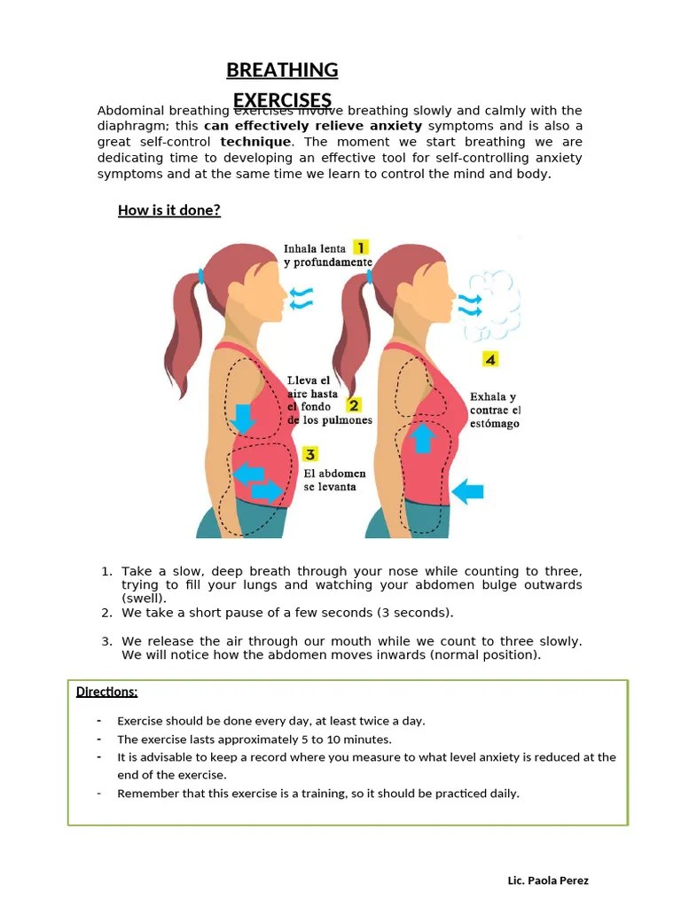 Breathing Exercise | PDF | Breathing | Abdomen