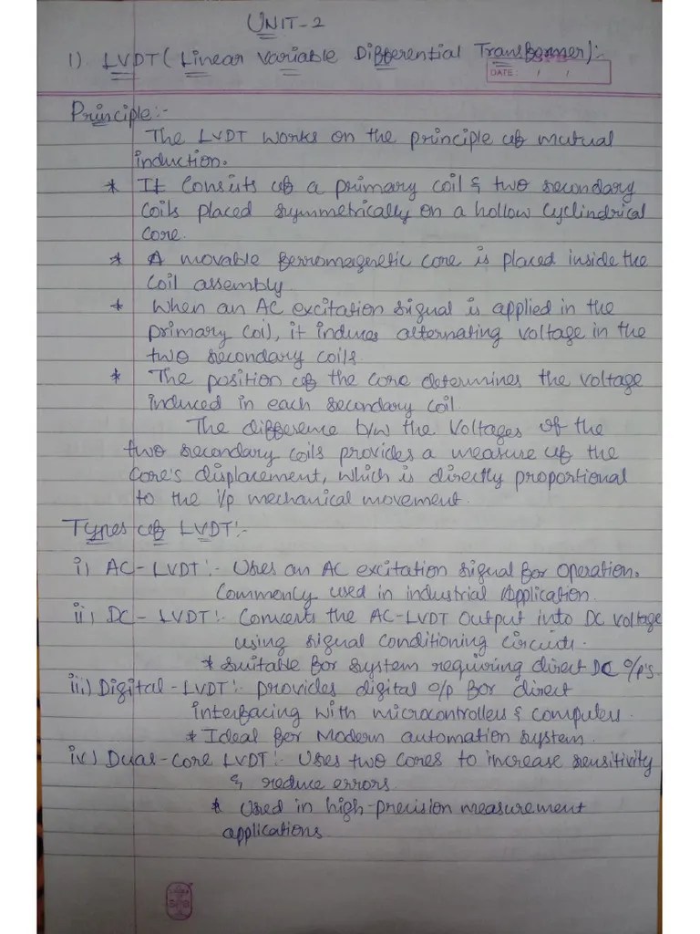 Sensors Unit 2 | PDF