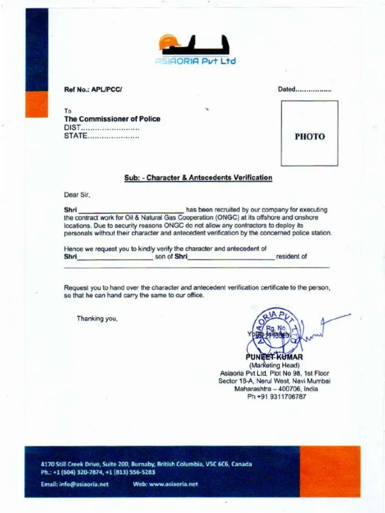Pcc Application Form Pdf