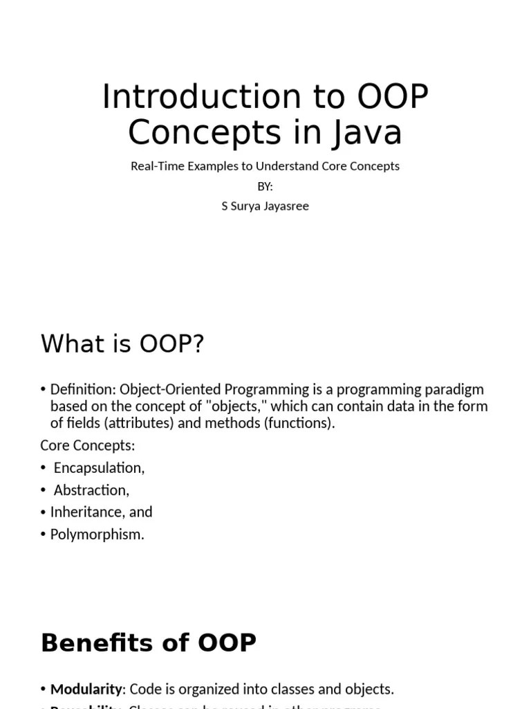 OOPs Java | PDF | Method (Computer Programming) | Class (Computer ...