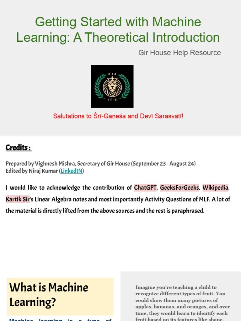 ML Intro Theory | PDF | Machine Learning | Applied Mathematics