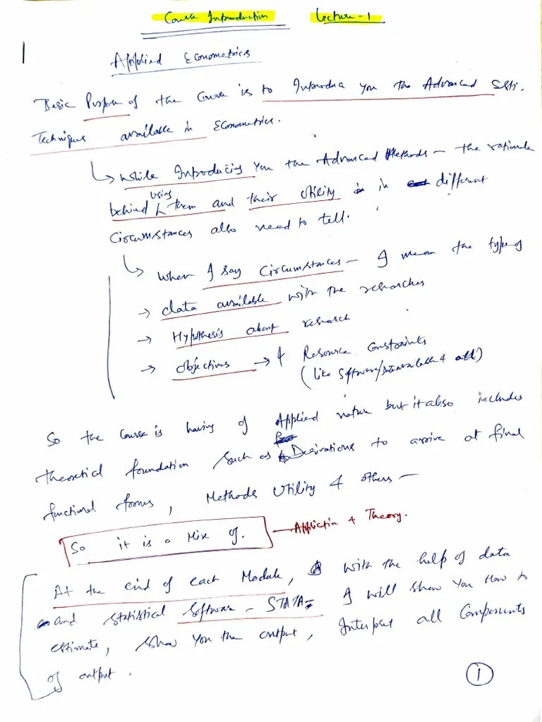 Lecture 1 Intro | PDF