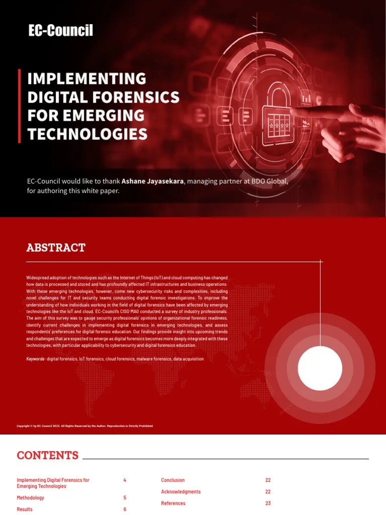 Implementing Digital Forensics In Emerging Technologies 1 | PDF | Cloud Computing | Internet Of ...