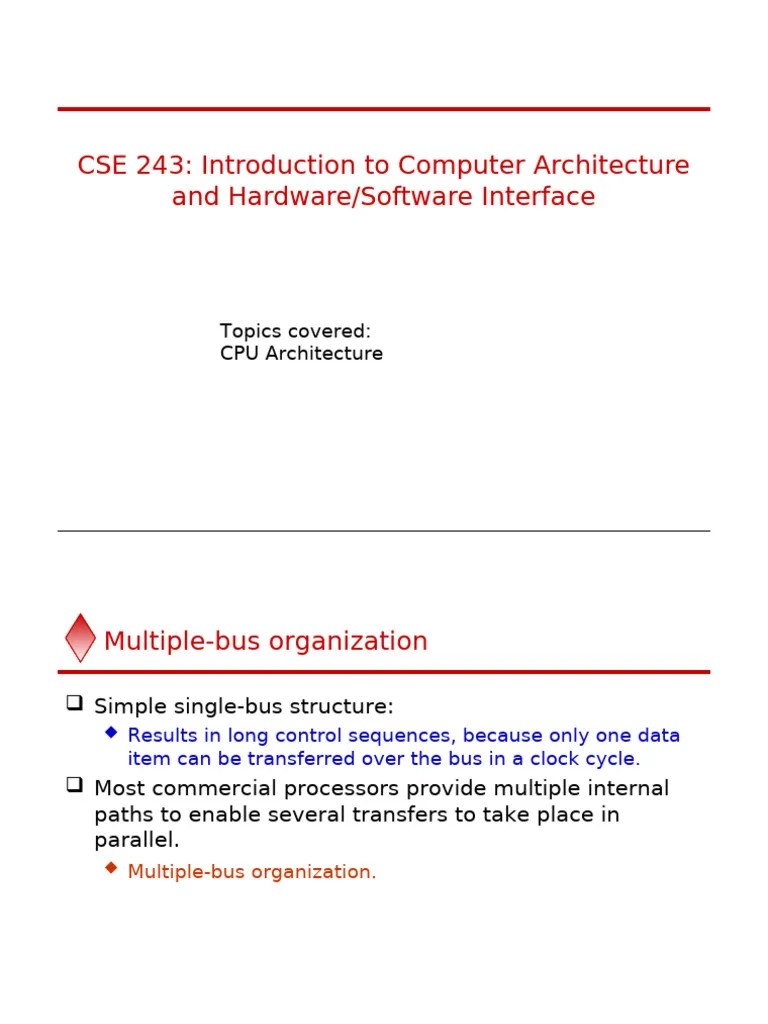 Lecture-8 | PDF | Central Processing Unit | Input/Output