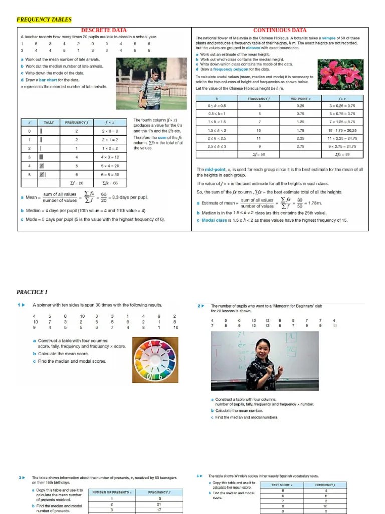 IGCSE Math Foundation Revision Data 3 | PDF