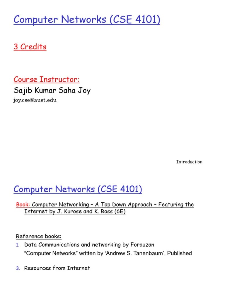 1 - Computer Networks And The Internet | PDF | Computer Network ...