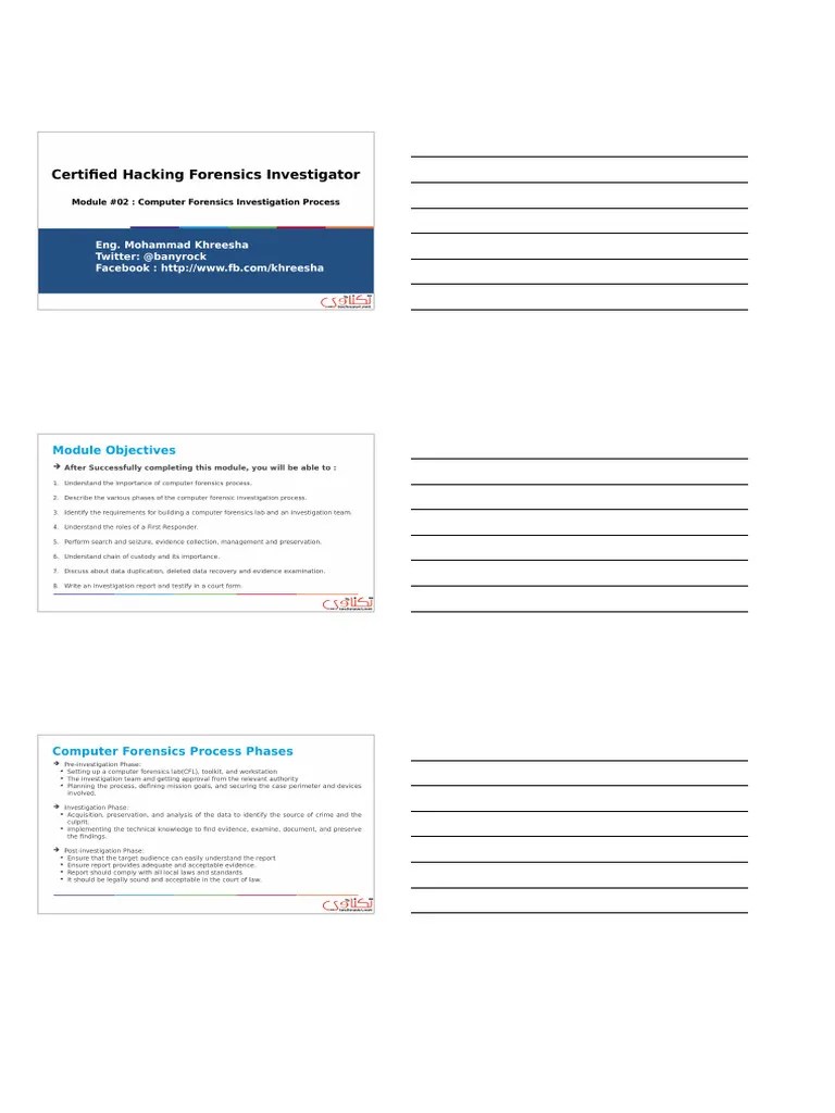 03 - Module #02 - Computer Forensics Investigation Process | PDF