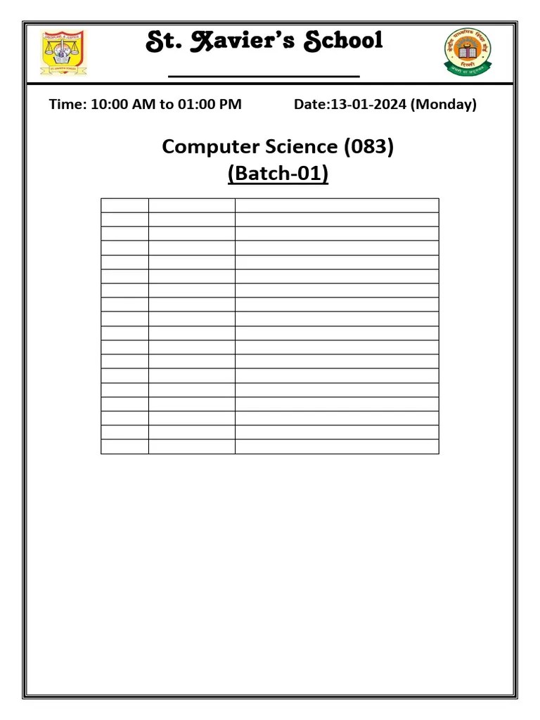 Computer Science (083) | PDF