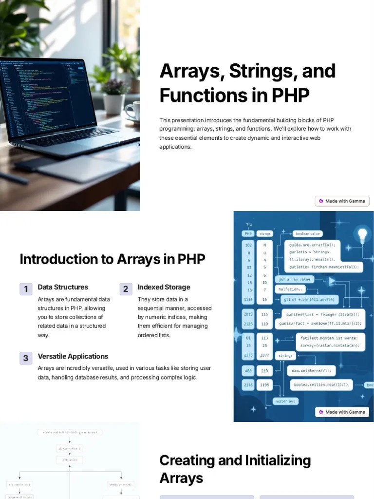Arrays Strings And Functions In Php Pdf Database Index Php