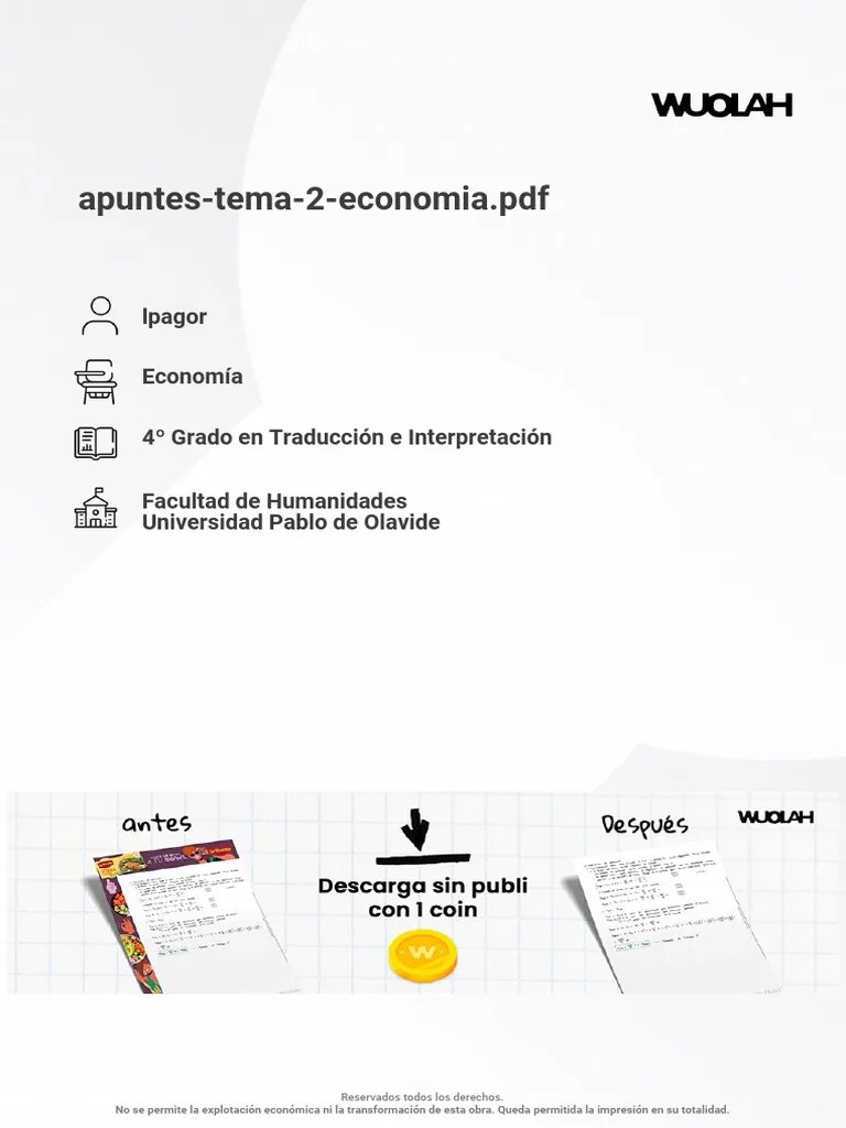 Wuolah-free-apuntes-tema-2-economia | PDF | Mercado (economía ...