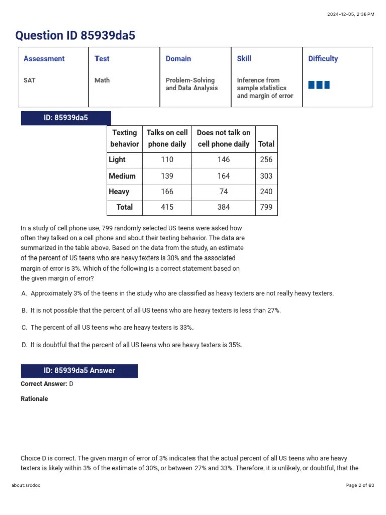Problem Analysis Answer | PDF | Median | Sat