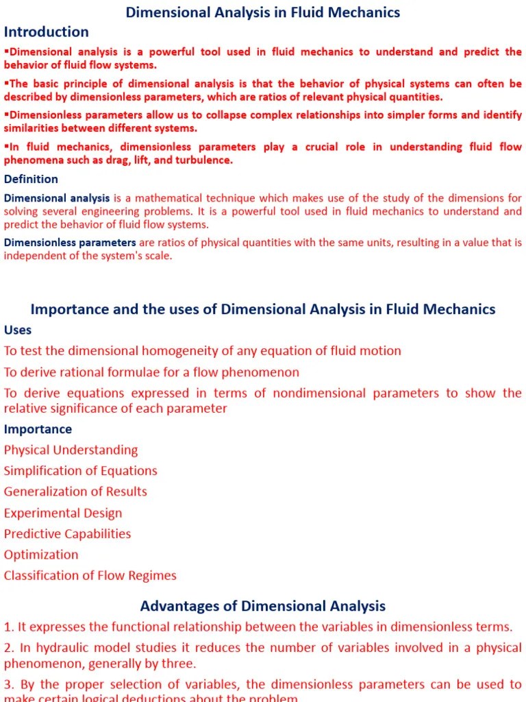 Dimensional Analysis(1)(1) FLUID MECHANICS | PDF | Mathematical Analysis | Fluid Dynamics