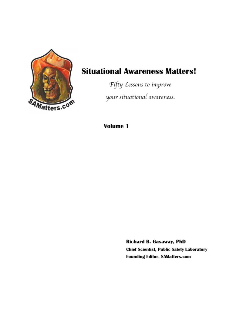 Situational-Awareness-Matters-Volume-1 | PDF | Situation Awareness | Firefighter