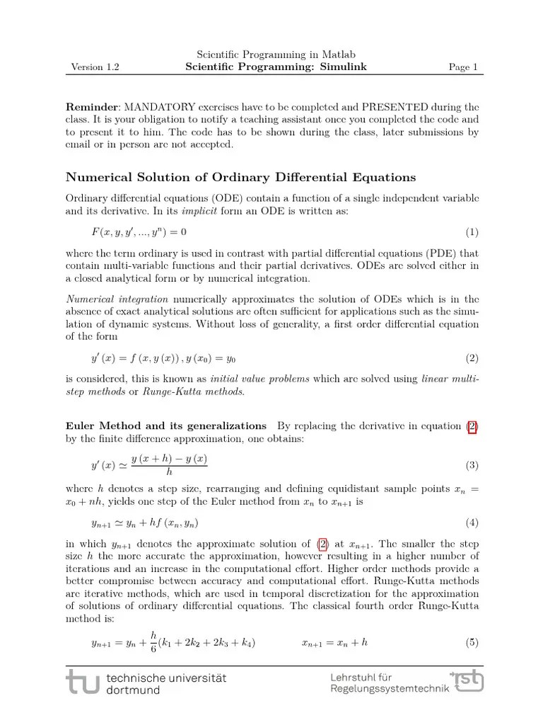 Simulink_I | PDF | Ordinary Differential Equation | Numerical Analysis