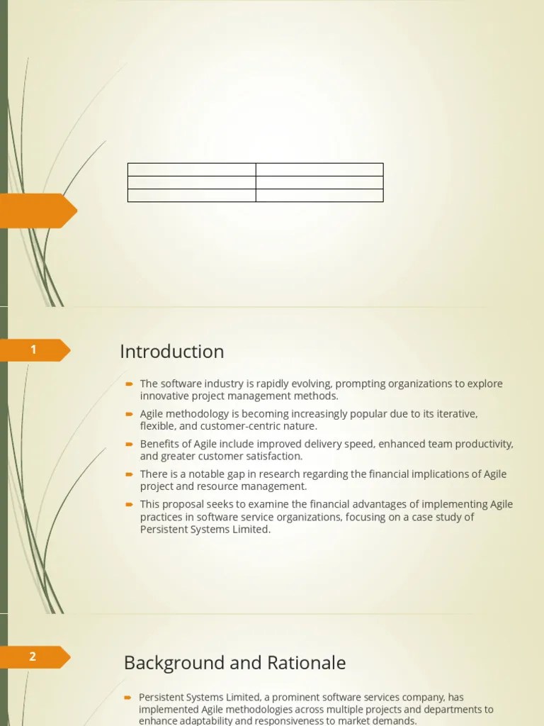Research Project Proposal Presentation Pdf Agile Software
