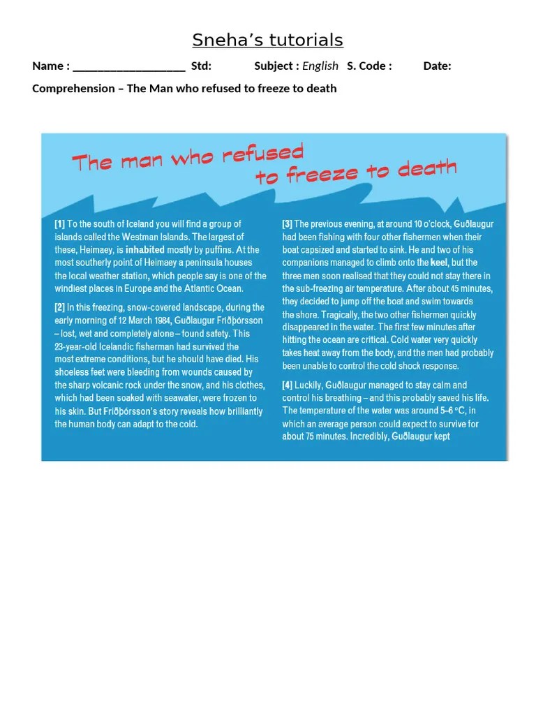 Compr - The Man Who Refused To Freeze To Death | PDF