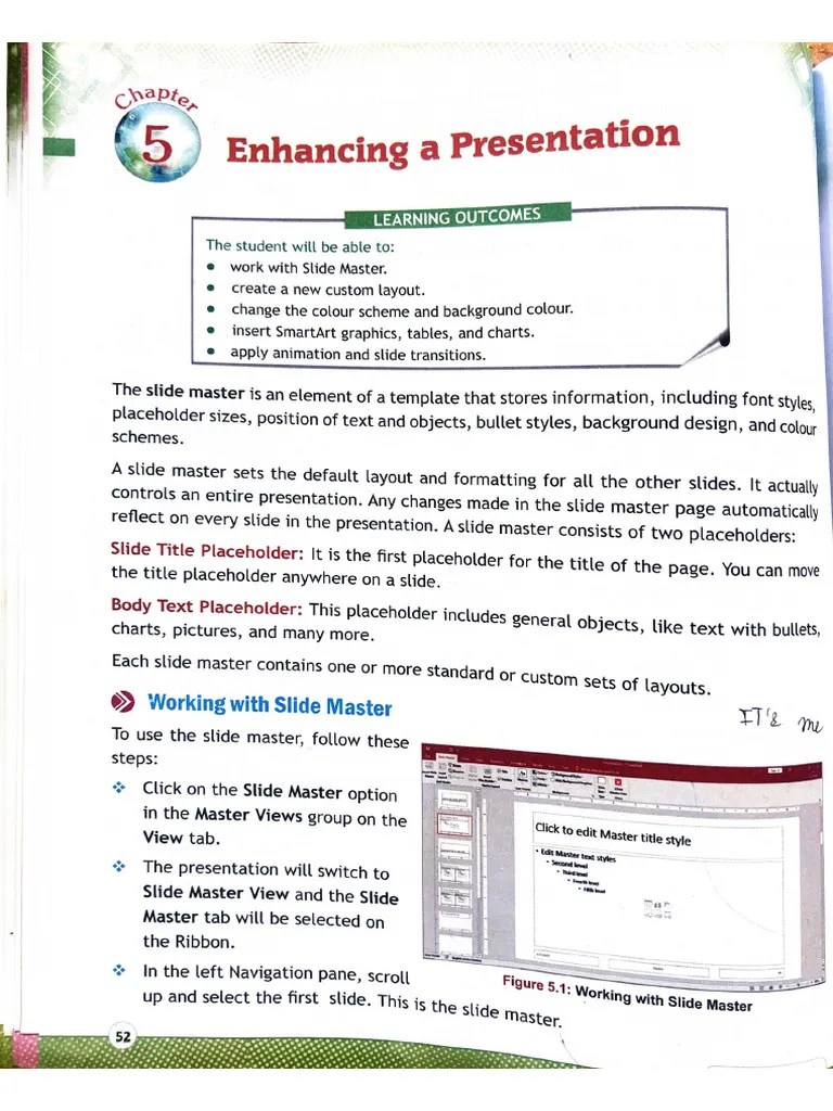 Class5 Ch5 Enhancing A Presentation | PDF