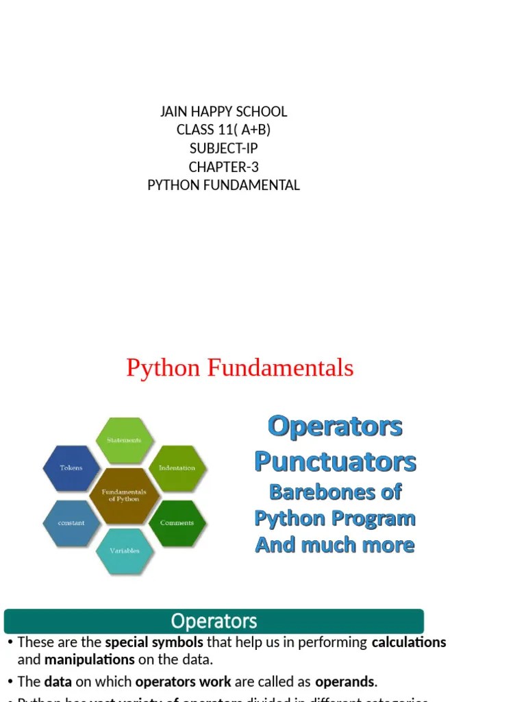 Chapter 3 Python Fundamentals Part 2 1 | PDF | Python (Programming ...