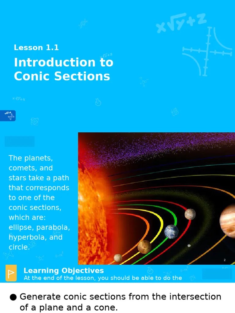 1 Introduction To Conic Sections | PDF | Ellipse | Euclidean Plane Geometry