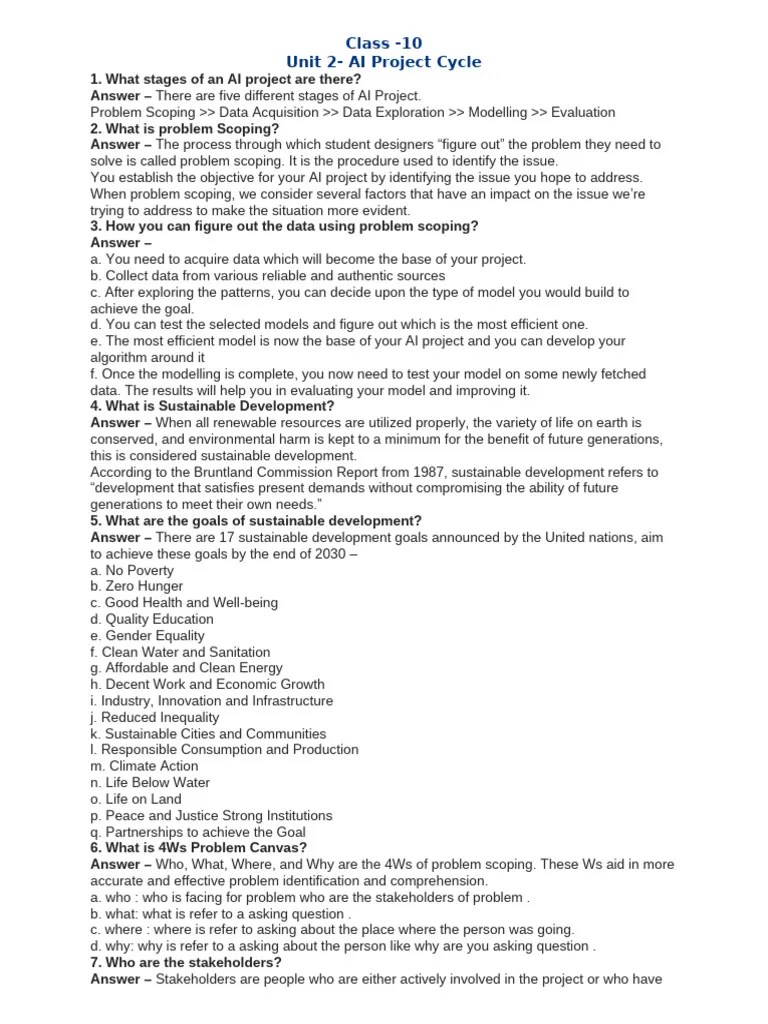 AI Project Cycle | PDF | Machine Learning | Artificial Intelligence