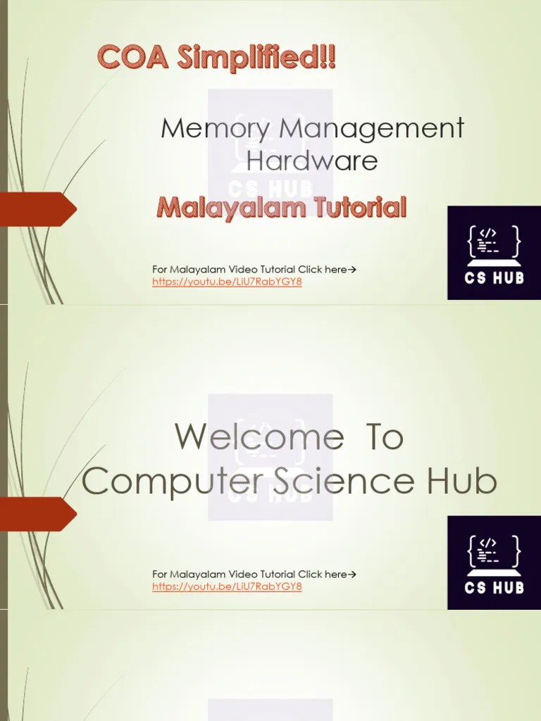 5.memory Management Hardware | PDF | Operating System Technology | Computer Hardware